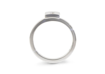 Square Love Stories Stacker Ring, Sterling Silver