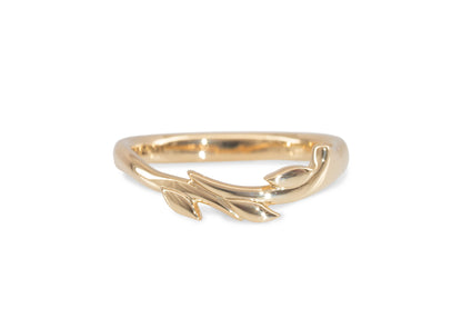 J3343 Vine & Leaf Band, Red Gold