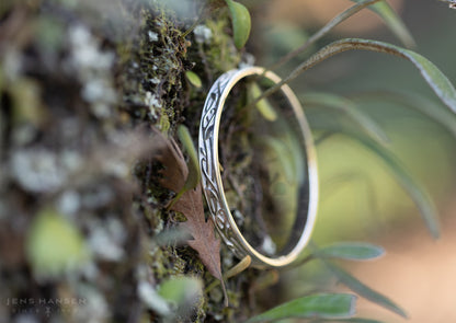 Delicate Elvish Vine Bangle, Sterling Silver