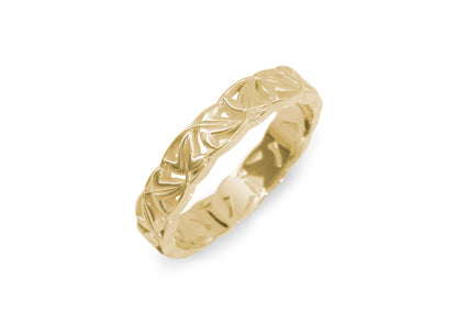 Elvish Leaf Band, Yellow Gold