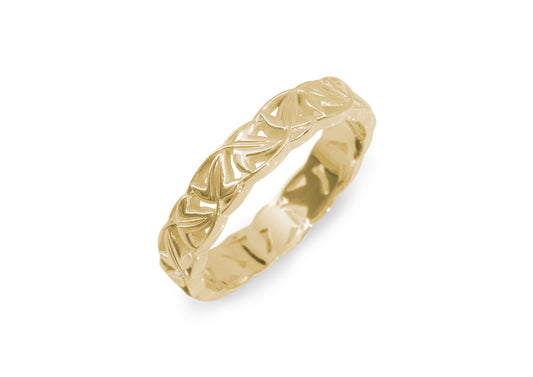 Elvish Leaf Band, Yellow Gold