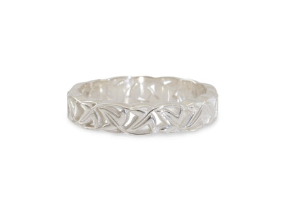 Elvish Leaf Band, Sterling Silver