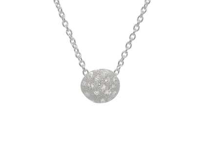 Sparkling Button Pendant with Gemstone