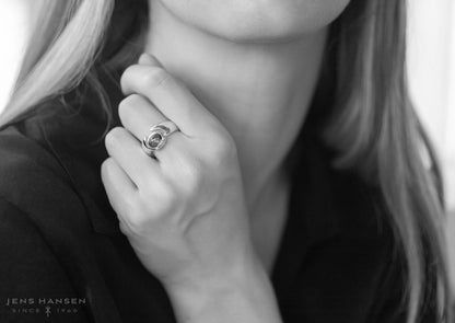 JW158 Cabochon Gemstone Ring, White Gold & Platinum