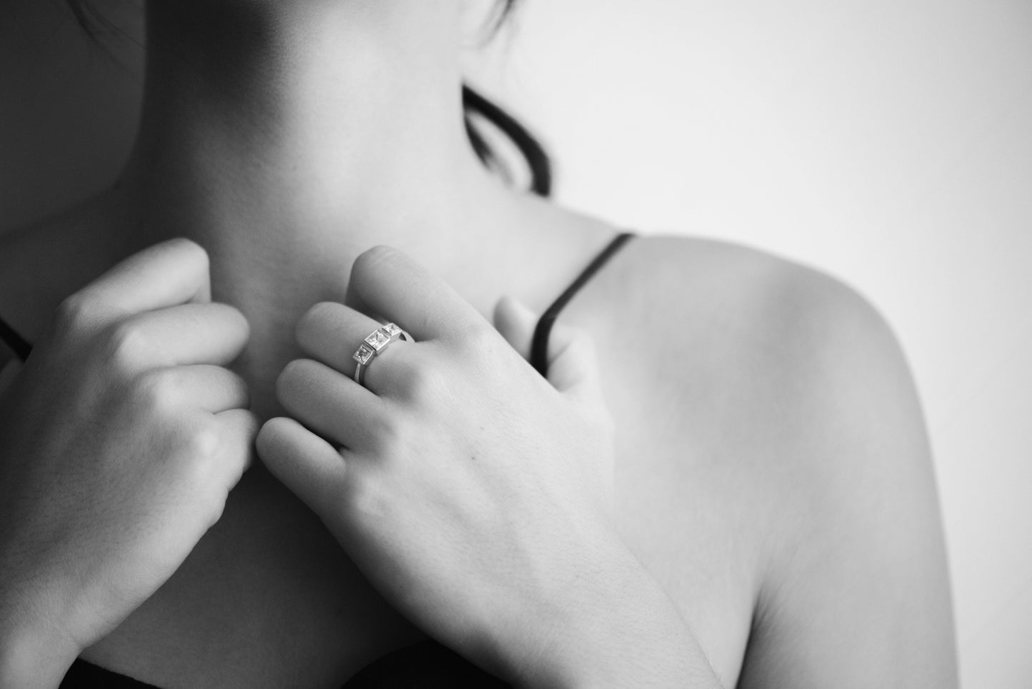 Personalised 3 Gemstone Ring, White Gold, Platinum & Palladium