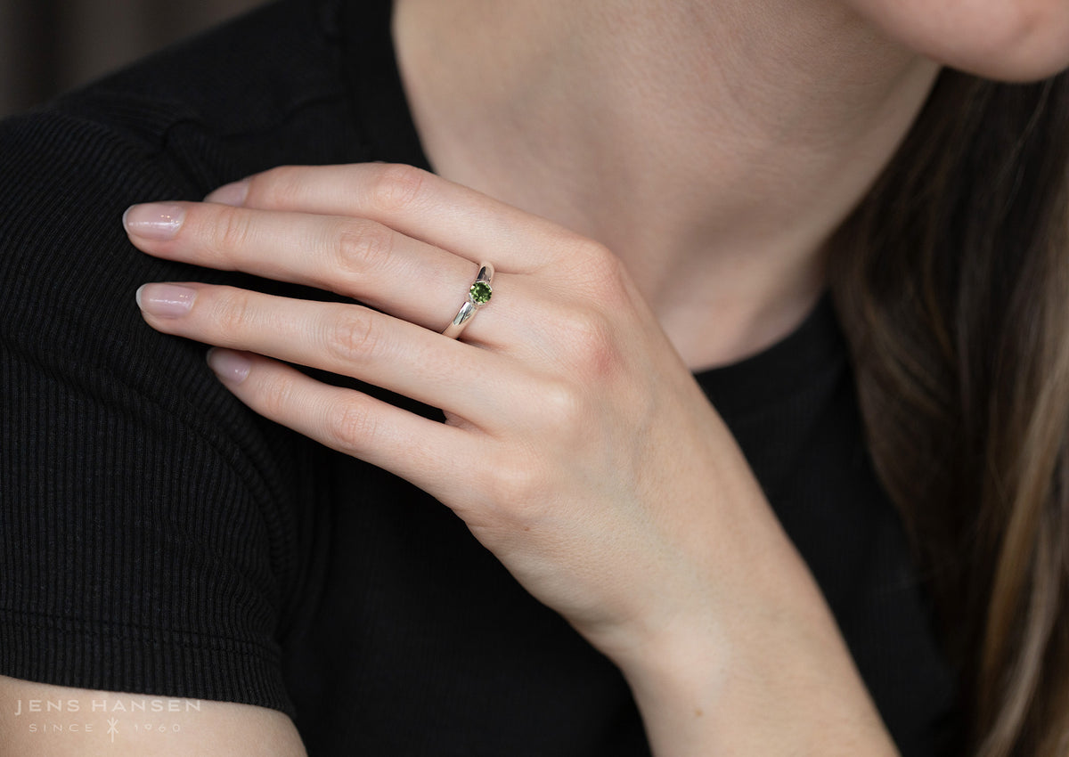 JW431 Tourmaline Gemstone Ring, Sterling Silver