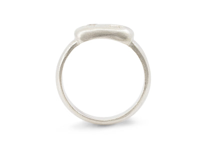 Rustic Freeform Signet Ring, Sterling Silver