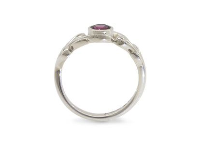 Precious Gemstone Elvish Vine Ring, White Gold & Platinum