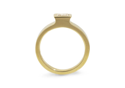 JW86 Princess Diamond Engagement Ring, Yellow Gold