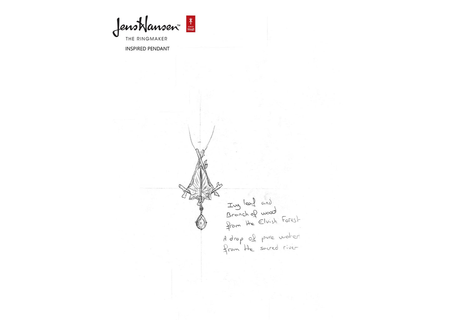 Elven Leaf Pendants, Platinum