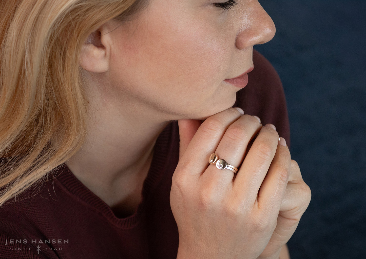 Round Love Stories Stacker Ring, Sterling Silver