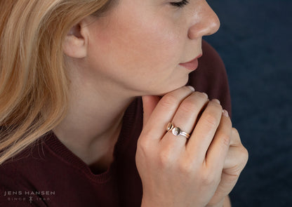Round Love Stories Stacker Ring, Sterling Silver