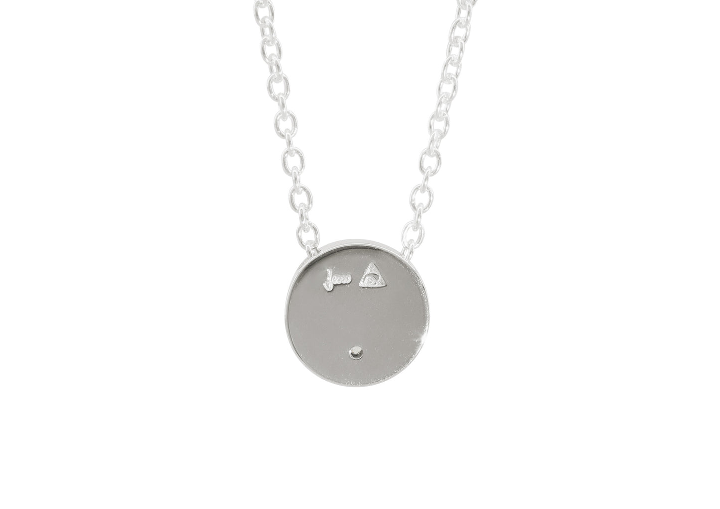 Round Love Stories Diamond Pendant, White Gold