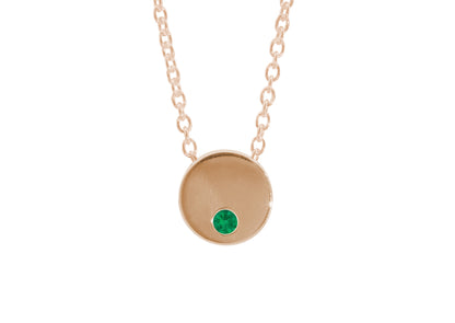 Round Love Stories Precious Gemstone Pendant, Red Gold