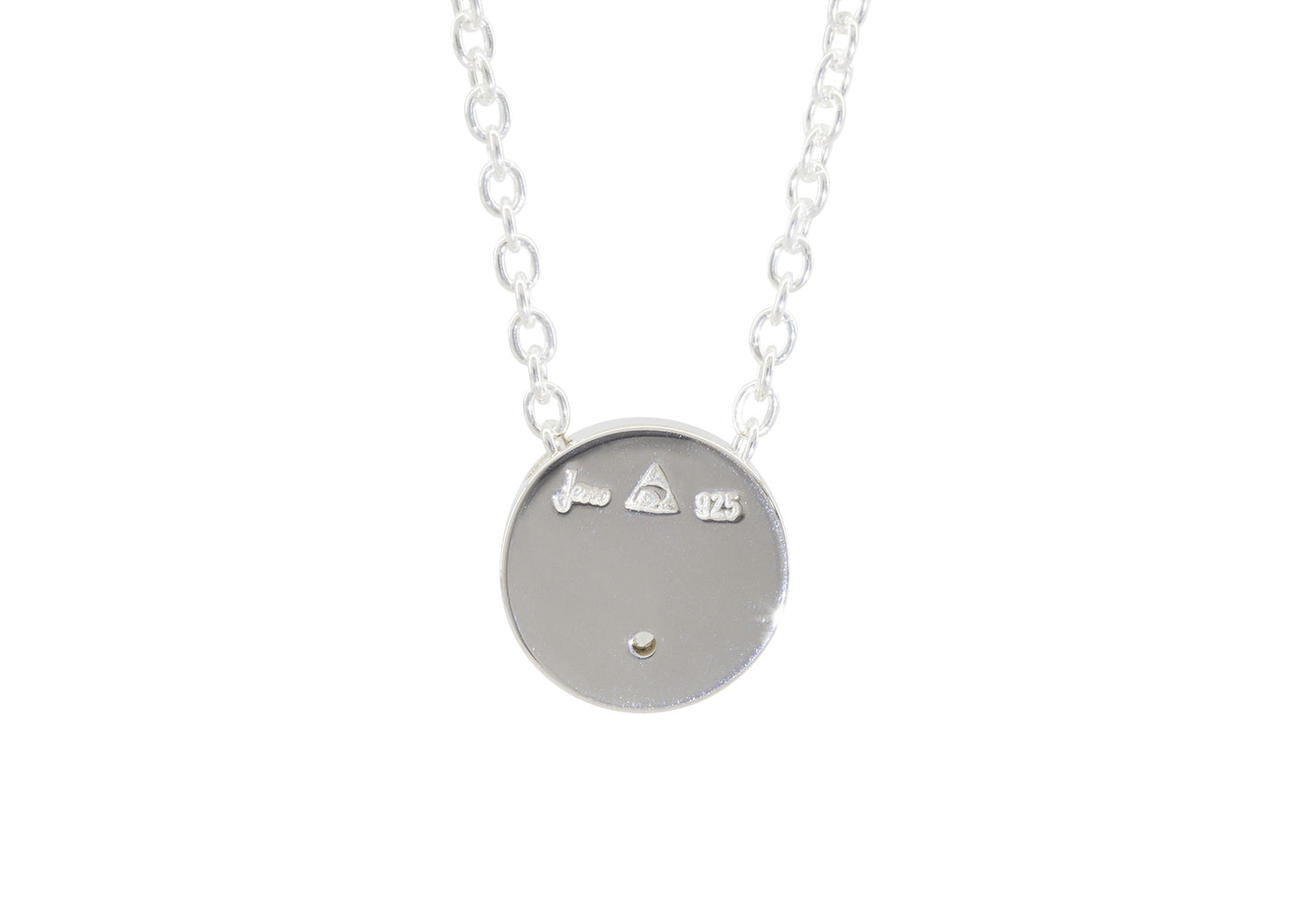 Round Love Stories Diamond Pendant, Sterling Silver