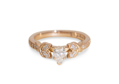 Rose of Diamonds Engagement Ring, Rose Gold