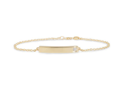 Love Stories Bar Bracelet with Diamond, Yellow Gold