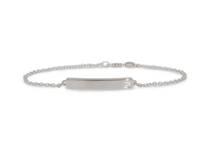 Love Stories Bar Bracelet with Diamond, White Gold