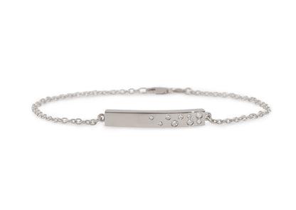 Love Stories Bar Bracelet with Diamond, White Gold
