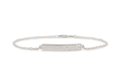 Love Stories Bar Bracelet with Diamond, Sterling Silver