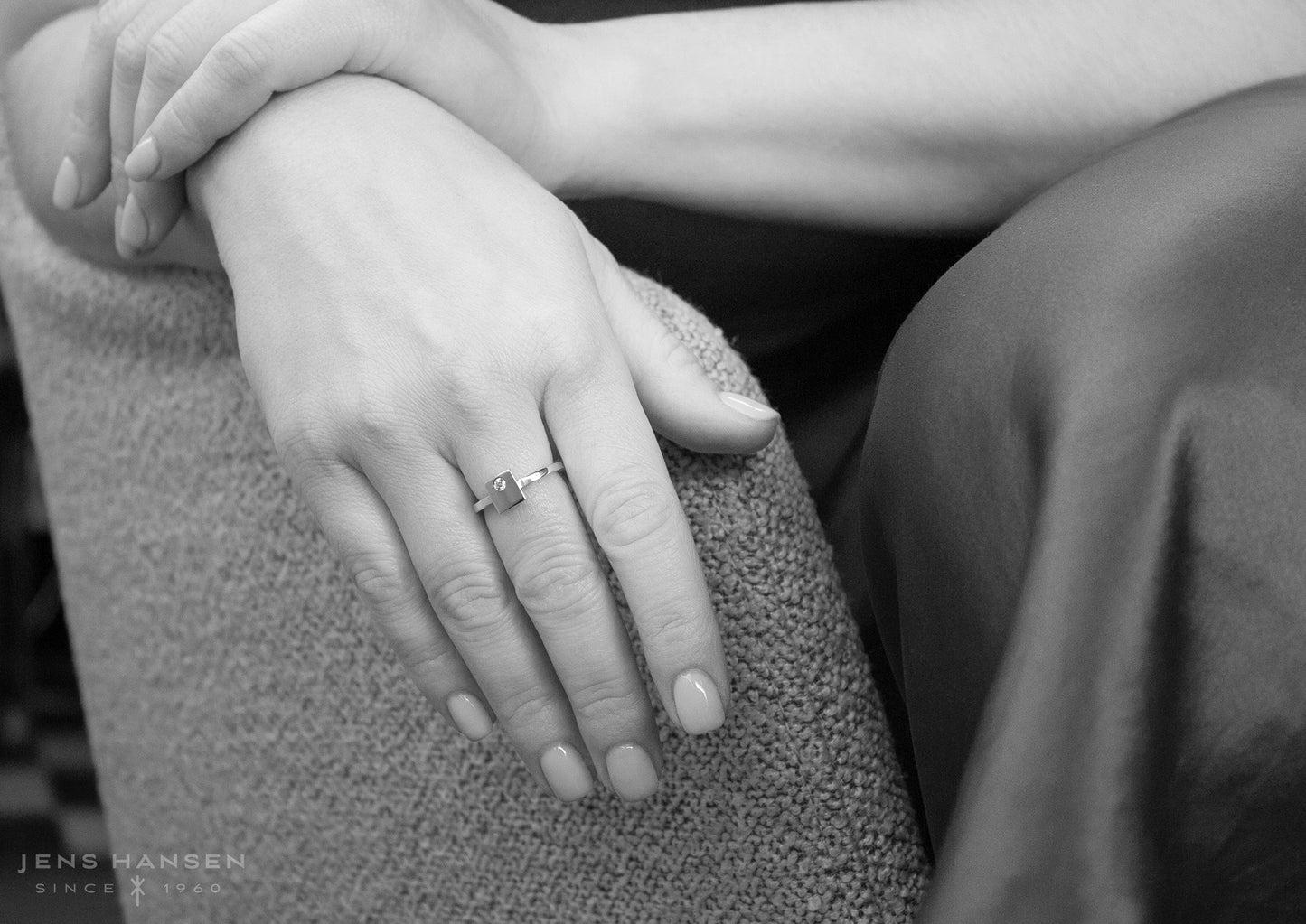 Square Love Stories Stacker Ring, Red Gold