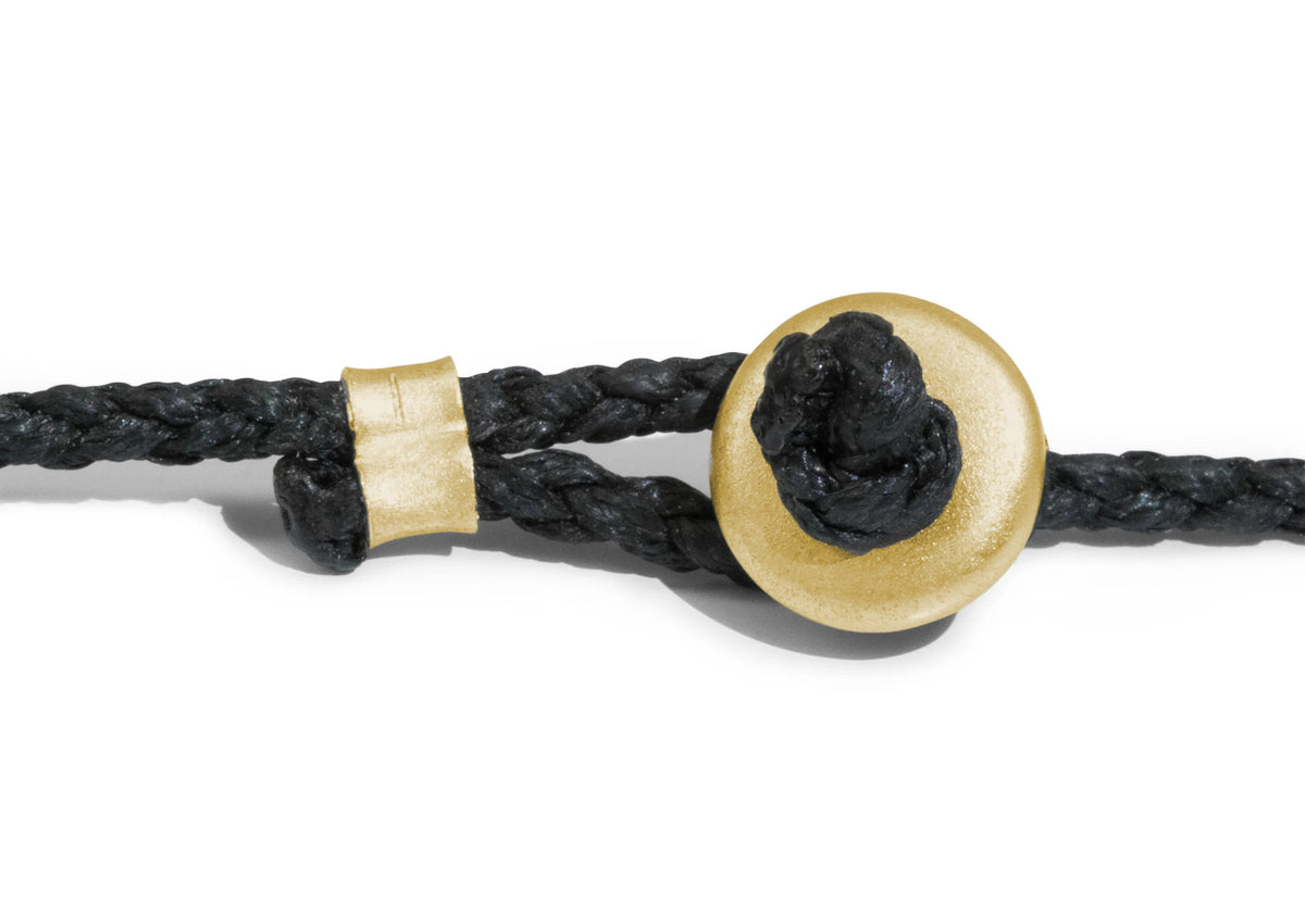 Wax Cord with Toggle, Yellow Gold
