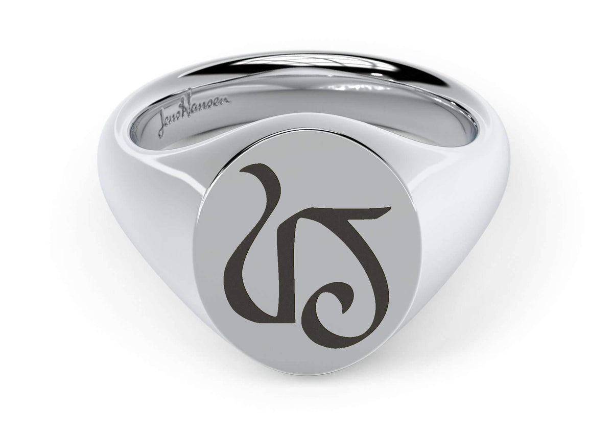 Oval Signet Ring, Sterling Silver