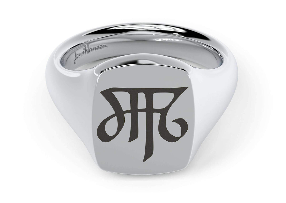 Quadrant Signet Ring, Sterling Silver