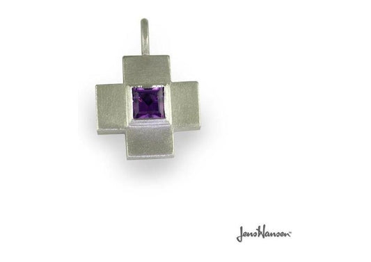 Swiss Cross set with a purple Amethyst   - Jens Hansen