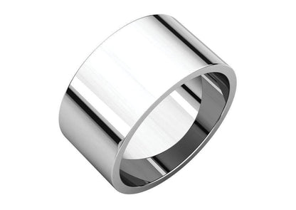 3-12mm Classic Flat Wedding Band. White Gold, Palladium & Platinum   - Jens Hansen - 3