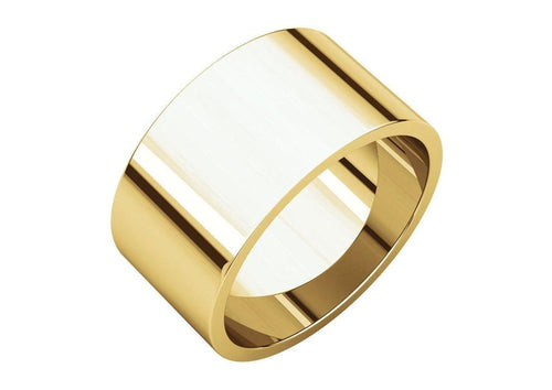 3-12mm Classic Flat Wedding Band. Yellow Gold.   - Jens Hansen - 3