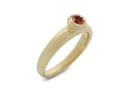 Petite Gemstone Ring, Yellow Gold