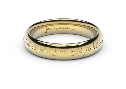 Petite Elvish Love Ring Yellow Gold