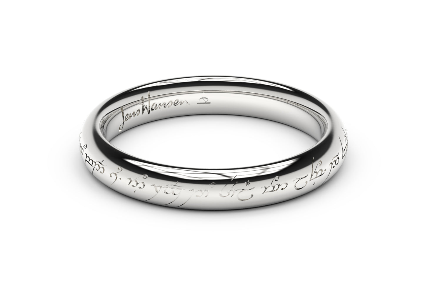 Petite Elvish Love Ring White Gold & Platinum