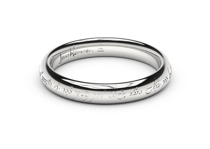 Petite Elvish Love Ring White Gold & Platinum