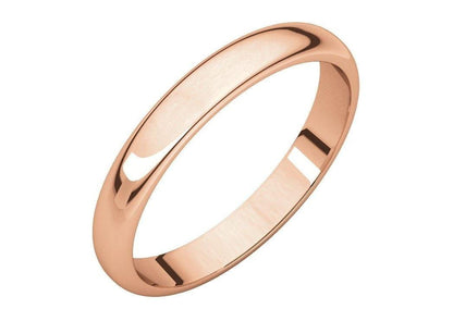 3-12mm Classic Half Round Wedding Band. Red Gold.   - Jens Hansen - 2