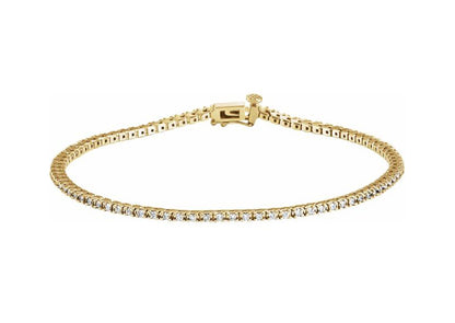 Diamond Tennis Bracelet, Yellow Gold