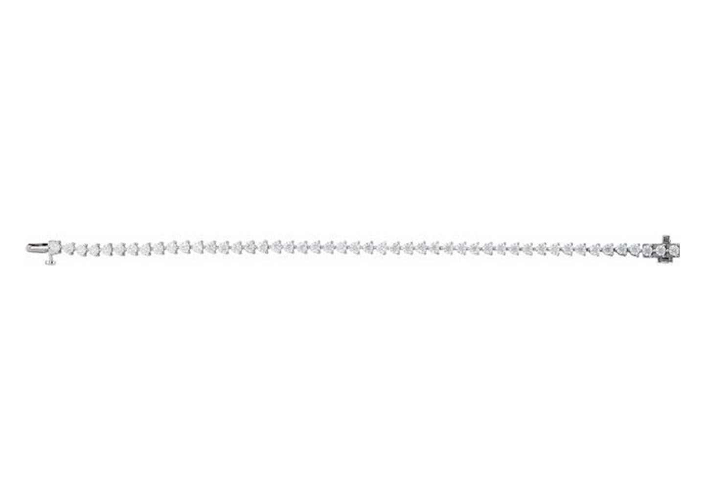 Lab-Grown Diamond Tennis Bracelet, White Gold