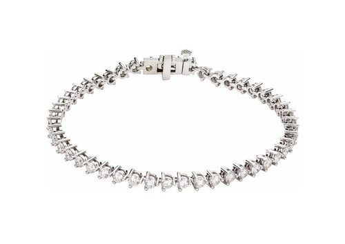 Lab-Grown Diamond Tennis Bracelet, White Gold