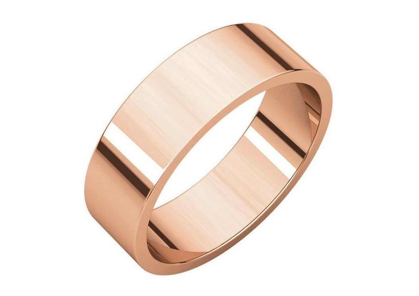 3-12mm Classic Flat Wedding Band. Red Gold.   - Jens Hansen - 3