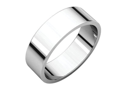 3-12mm Classic Flat Wedding Band. White Gold, Palladium & Platinum   - Jens Hansen - 2