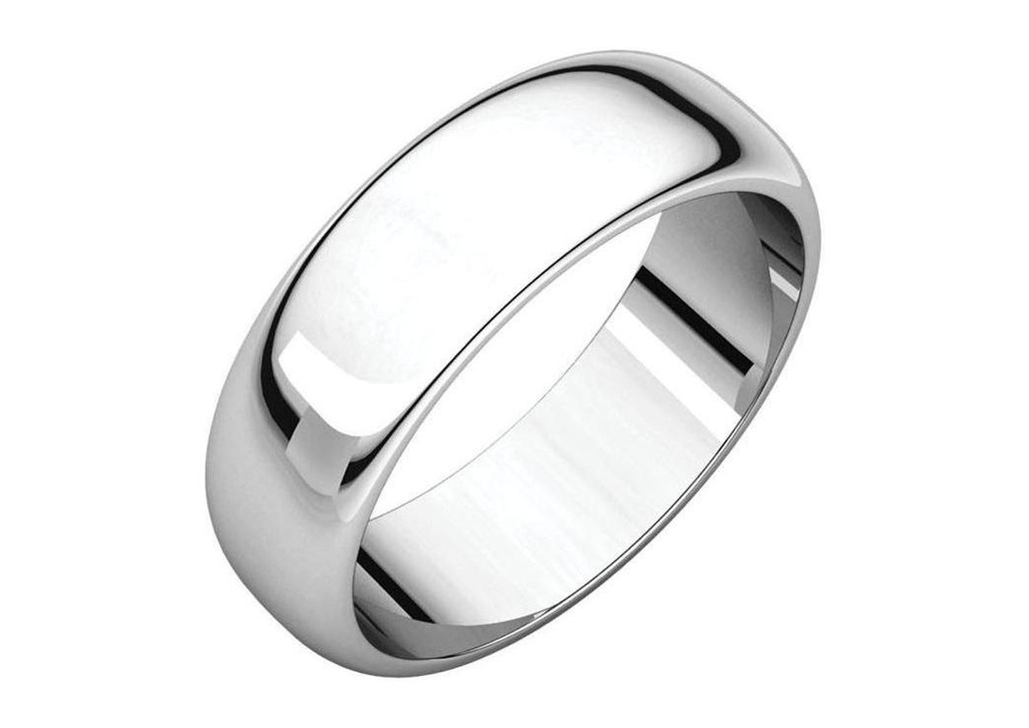 3-12mm Classic Half Round Wedding Band. White Gold, Palladium & Platinum   - Jens Hansen - 2