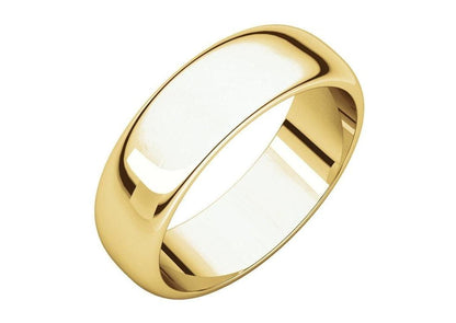 3-12mm Classic Half Round Wedding Band. Yellow Gold.   - Jens Hansen - 1