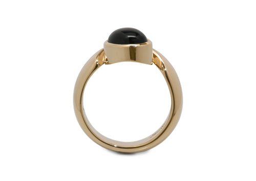 JW211 Cabochon Gemstone Ring, Yellow Gold