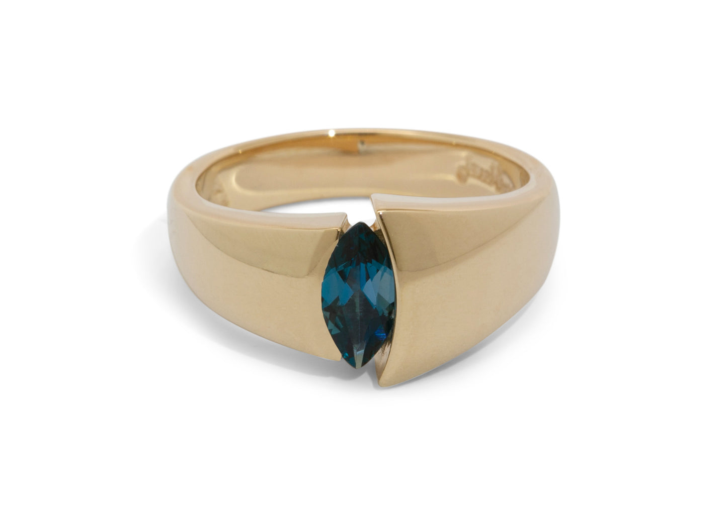 The Jens Hansen Marquise Gemstone Ring, Yellow Gold