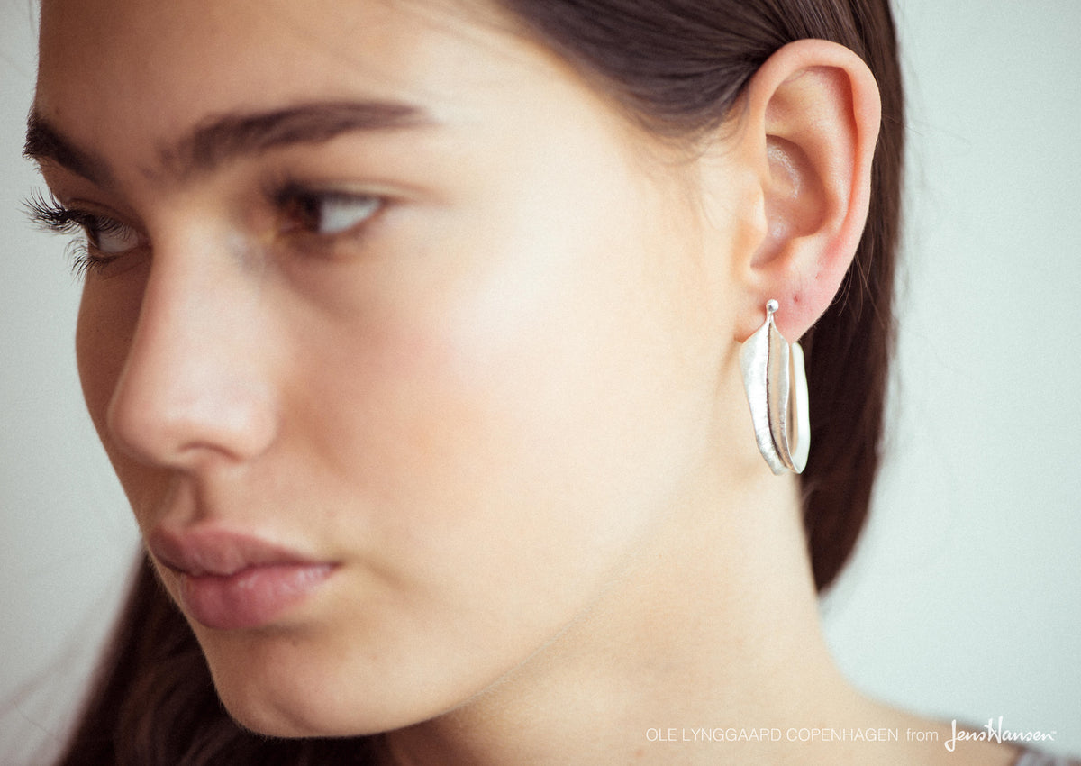 Leaves earrings in Sterling silver