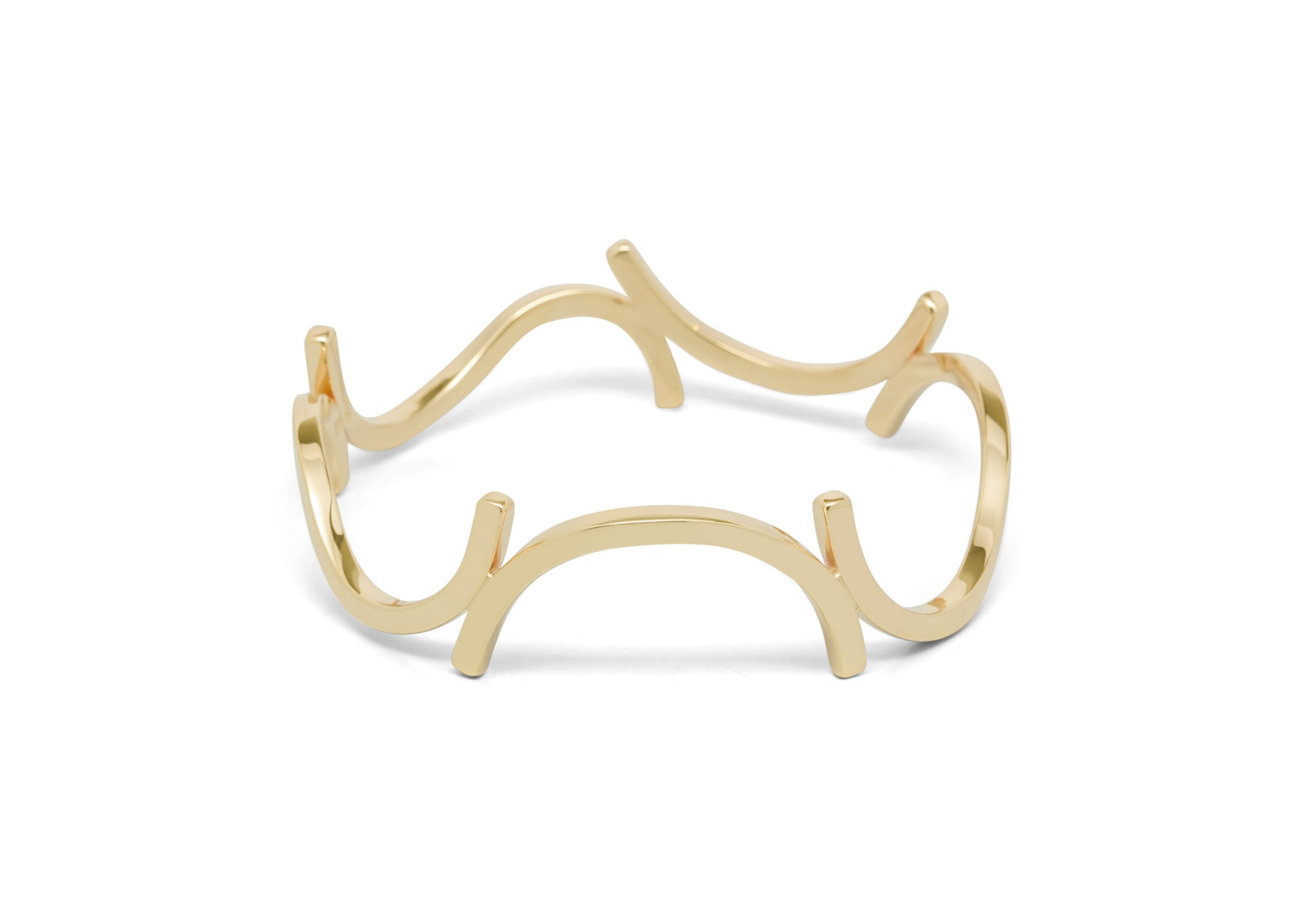 Curved Section Bangle, Yellow Gold