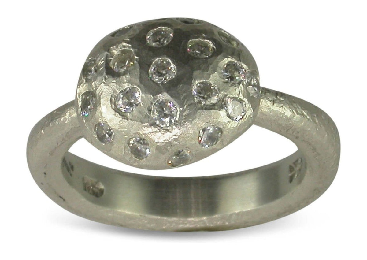 Palladium Ring with Diamonds