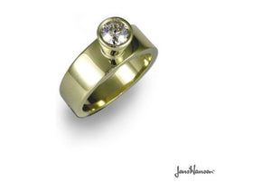 14ct Gold & Moissanite Ring   - Jens Hansen