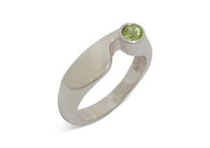 Contemporary Gemstone Ring, Silver Ring